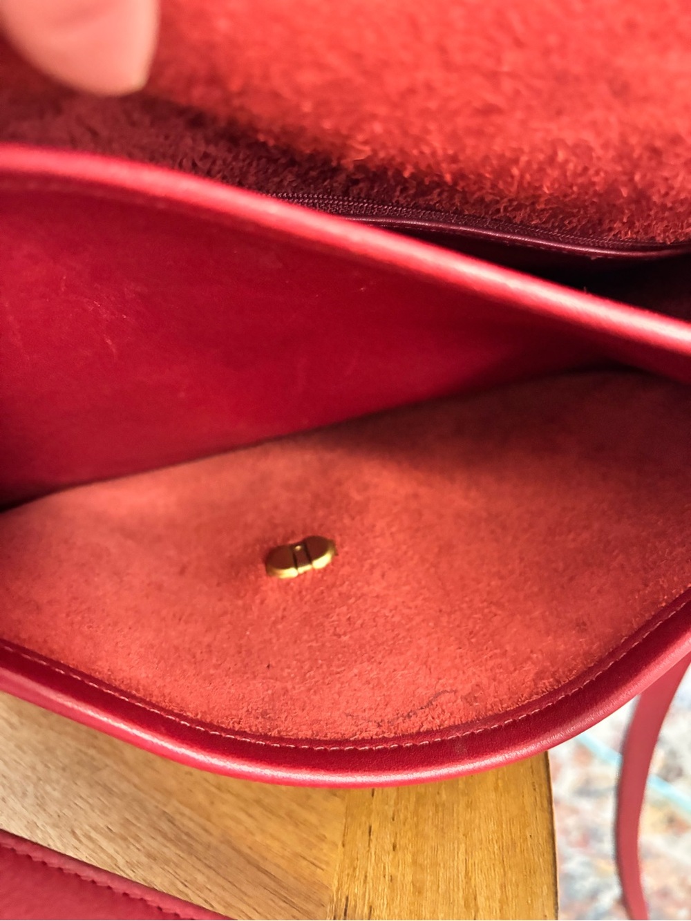 Vintage Coach 9790 Red City Crossbody Bag Nickel Turn Lock - Picture 11 of 16